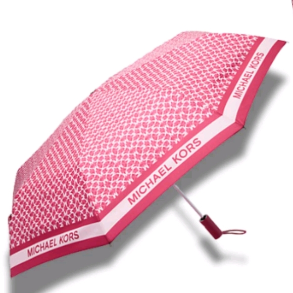 Michael Kors Red and White Logo Umbrella - Picture 1 of 2